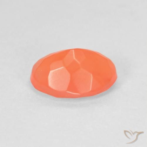 Ópalo de fuego Naranja claro natural de 0.55 ct, Ovalada, Transparente