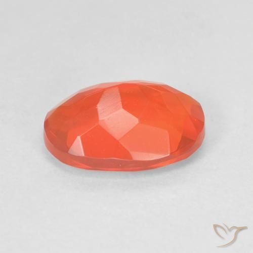 Ópalo de fuego Naranja fuego natural de 1.47 ct, Ovalada, Transparente