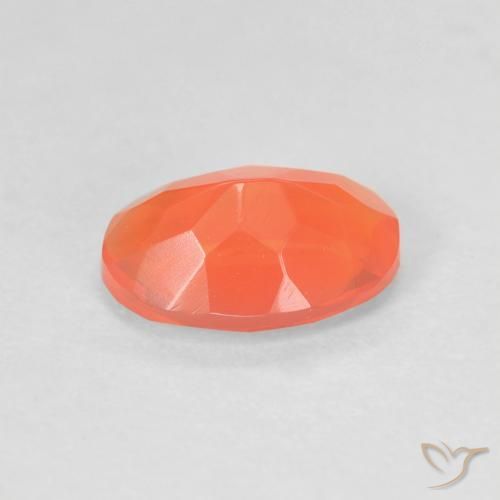 Ópalo de fuego Naranja claro natural de 0.82 ct, Ovalada, Transparente