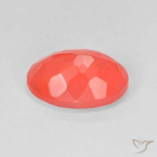 Ópalo de fuego Rojo medio natural de 1.93 ct, Ovalada, Transparente