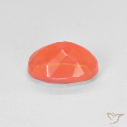 Ópalo de fuego Naranja intenso natural de 0.88 ct, Ovalada, Transparente