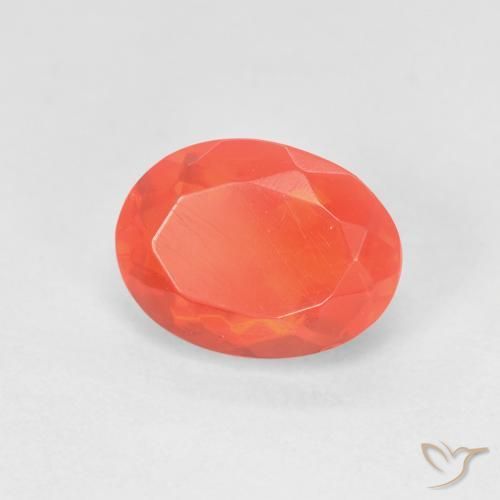 Ópalo de fuego Naranja fuego natural de 1.43 ct, Ovalada, Transparente