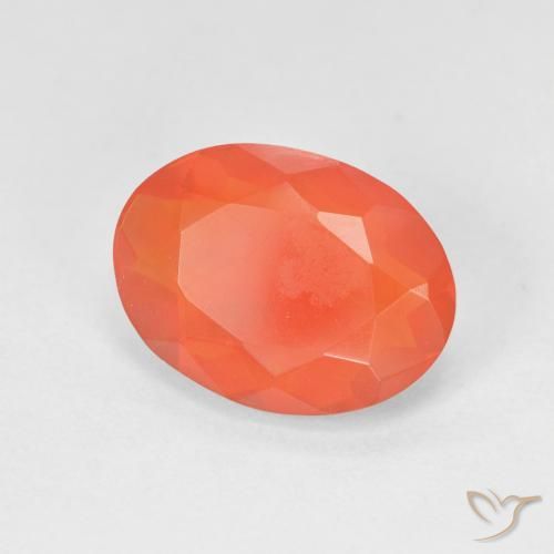 Ópalo de fuego Naranja intenso natural de 2.10 ct, Ovalada, Transparente