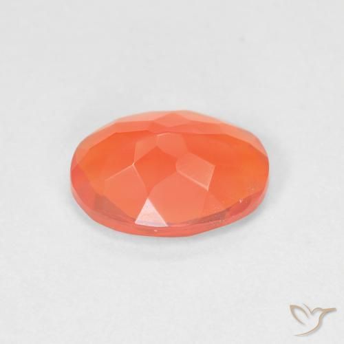 Ópalo de fuego Naranja claro natural de 1.00 ct, Ovalada, Transparente