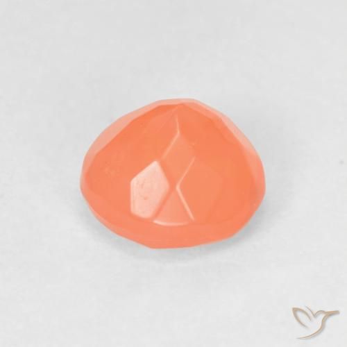 Ópalo de fuego Naranja claro natural de 0.64 ct, Redondo, Transparente