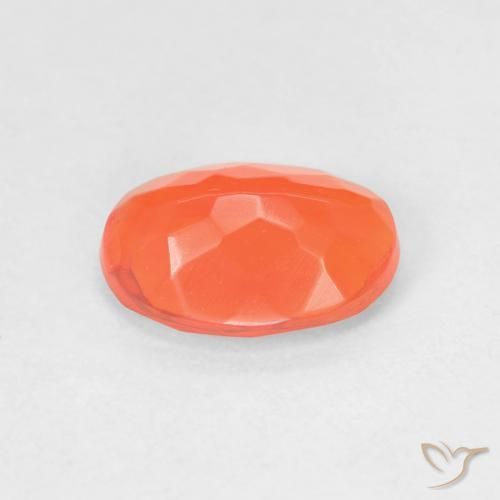 Ópalo de fuego Naranja claro natural de 0.79 ct, Ovalada, Transparente