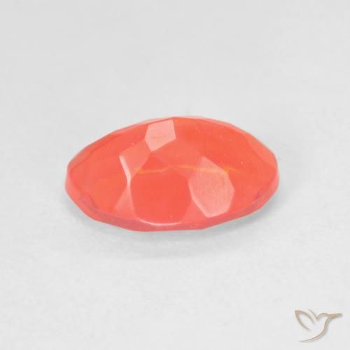 Ópalo de fuego Naranja intenso natural de 1.27 ct, Ovalada, Transparente