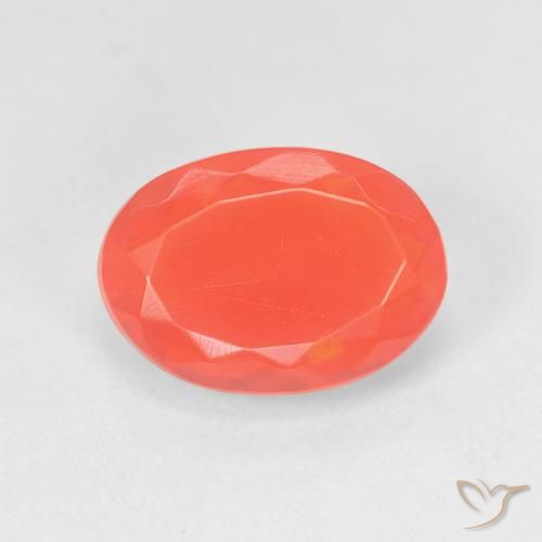 2.29ct Natural Naranja claro Ópalo de fuego, Ovalada, Transparente