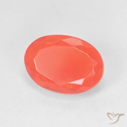 Ópalo de fuego Naranja claro natural de 2.29 ct, Ovalada, Transparente