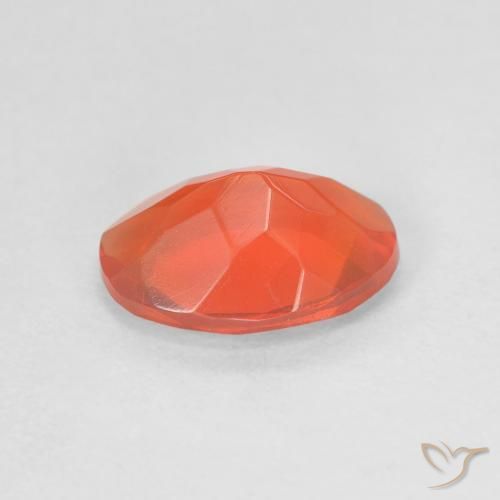 Ópalo de fuego Naranja claro natural de 0.87 ct, Ovalada, Transparente