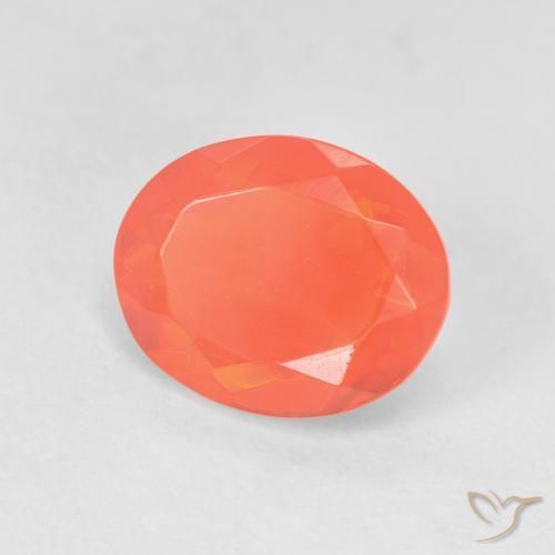 Ópalo de fuego Naranja claro natural de 1.62 ct, Ovalada, Transparente