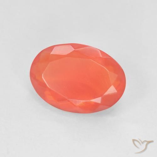 Ópalo de fuego Rojo medio natural de 1.78 ct, Ovalada, Transparente