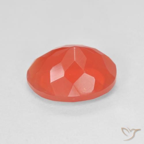 Ópalo de fuego Rojo-naranja carmesí claro natural de 3.10 ct, Ovalada, Transparente