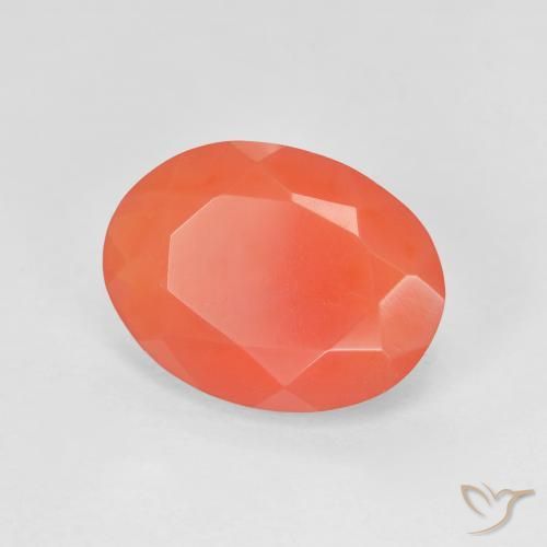 Ópalo de fuego Rojo medio natural de 2.74 ct, Ovalada, Transparente