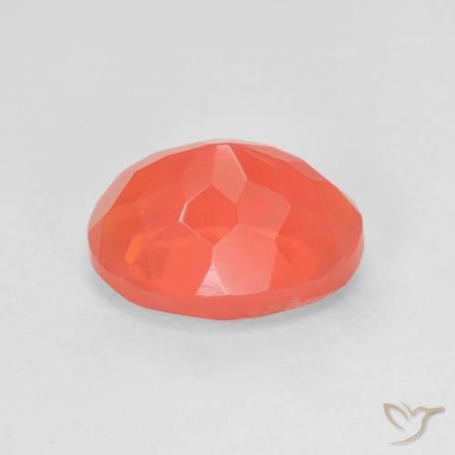 Ópalo de fuego Rojo medio natural de 2.35 ct, Ovalada, Transparente