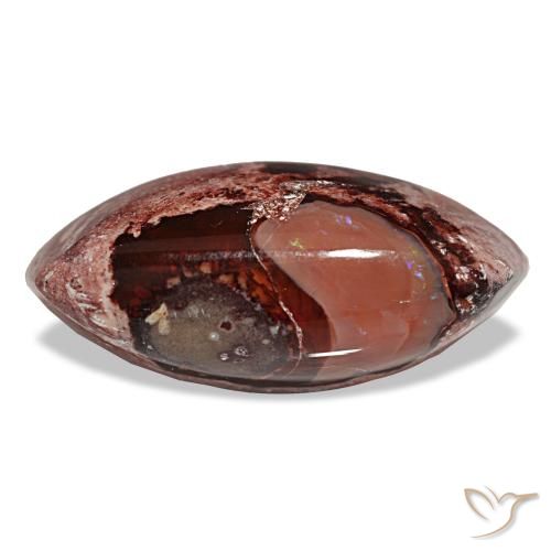 Ópalo de fuego multicolor de 15,89 ct, marquesa, opaco