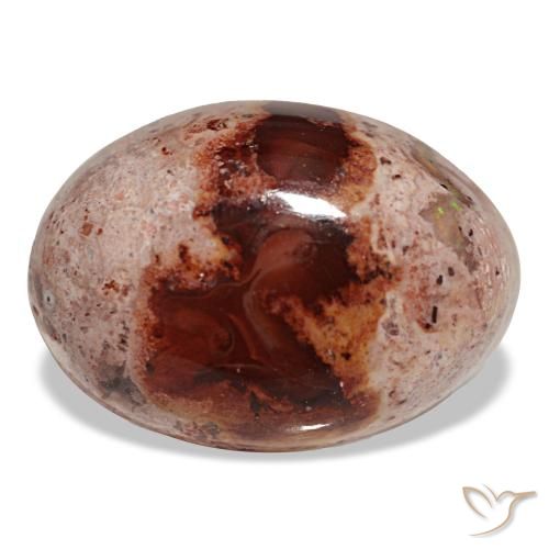 Ópalo de fuego multicolor natural de 12,94 ct, corte óvalo, opaco
