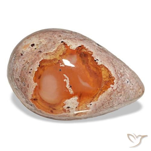 Ópalo de fuego multicolor natural de 8,64 ct, en forma de pera, opaco