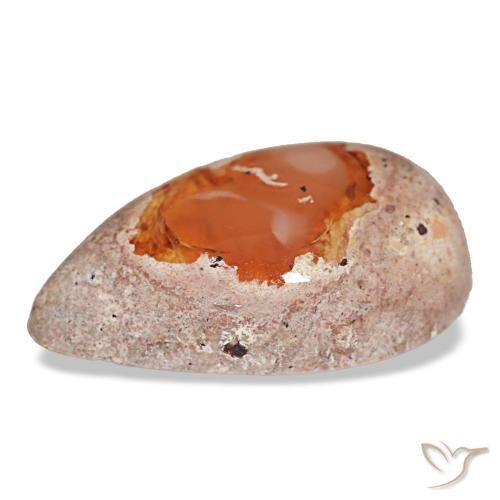 Ópalo de fuego multicolor natural de 8,64 ct, en forma de pera, opaco