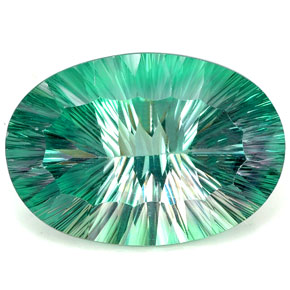 Fluorita multicolor natural de 84,68 ct, corte óvalo, IF