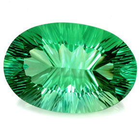 Fluorita verde natural de 76,90 ct, corte óvalo, IF