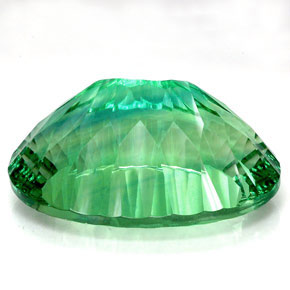 Fluorita verde natural de 76,90 ct, corte óvalo, IF