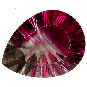 Fluorita multicolor natural de 82,17 ct, en forma de pera, VVS