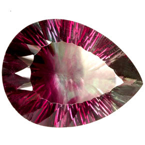 Fluorita multicolor natural de 82,17 ct, en forma de pera, VVS