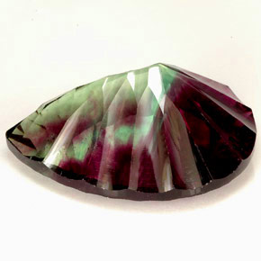 Fluorita multicolor natural de 82,17 ct, en forma de pera, VVS