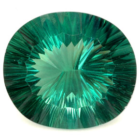 Fluorita verde natural de 102,90 ct, corte óvalo, IF
