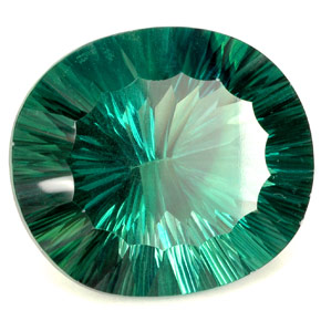 Fluorita verde natural de 102,90 ct, corte óvalo, IF