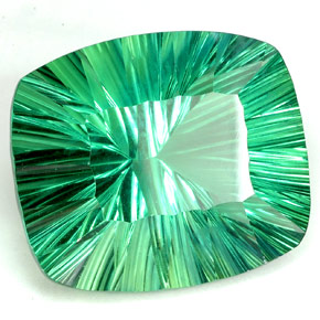 Fluorita verde natural de 93,56 ct, corte cojín, IF