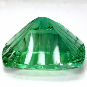 Fluorita verde natural de 93,56 ct, corte cojín, IF