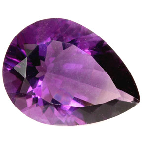 Fluorita violeta natural de 11,90 ct, en forma de pera, VVS