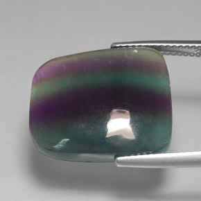 Fluorita multicolor natural de 15,97 ct, transparente, transparente / translúcido