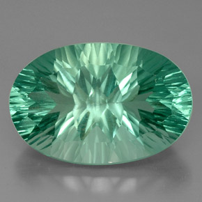 Fluorita verde natural de 49,15 ct, corte óvalo, VVS
