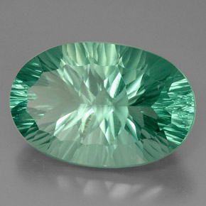 Fluorita verde natural de 49,15 ct, corte óvalo, VVS