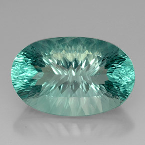 Fluorita verde natural de 67,26 ct, corte óvalo, VVS
