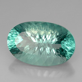Fluorita verde natural de 67,26 ct, corte óvalo, VVS