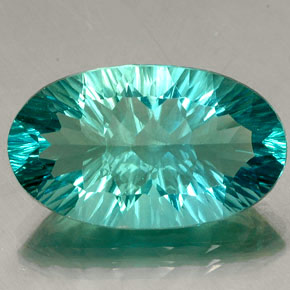 Fluorita verde natural de 27,89 ct, corte óvalo, VVS