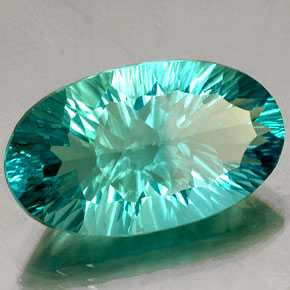 Fluorita verde natural de 27,89 ct, corte óvalo, VVS