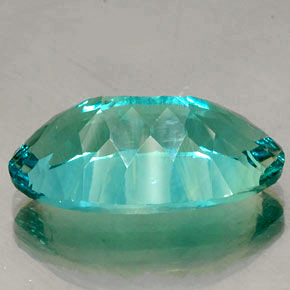Fluorita verde natural de 27,89 ct, corte óvalo, VVS