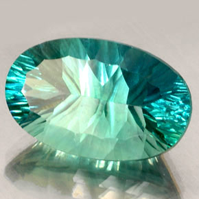 Fluorita multicolor natural de 25,96 ct, corte óvalo, VVS-VS