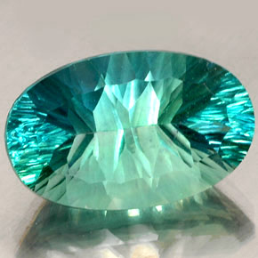 Fluorita multicolor natural de 25,96 ct, corte óvalo, VVS-VS