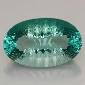 Fluorita multicolor natural de 70,27 ct, corte óvalo, VVS
