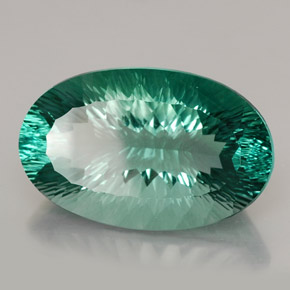 Fluorita multicolor natural de 70,27 ct, corte óvalo, VVS