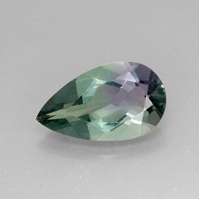 Fluorita multicolor natural de 15,61 ct, en forma de pera, VVS
