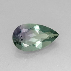 Fluorita multicolor natural de 15,61 ct, en forma de pera, VVS