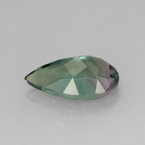 Fluorita multicolor natural de 15,61 ct, en forma de pera, VVS