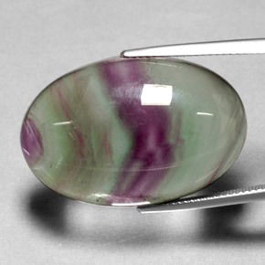 Fluorita multicolor natural de 36,30 ct, transparente, transparente / translúcido